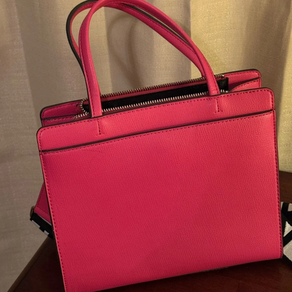 Karl Lagerfeld Vibrant Pink Satchel - Picture 6 of 7
